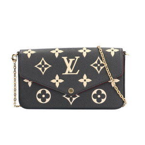 Louis Vuitton Pochette Felicie Bicolor Empreinte Shoulder Bag Black